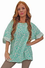 Leopard Print Tunic Cotton Top