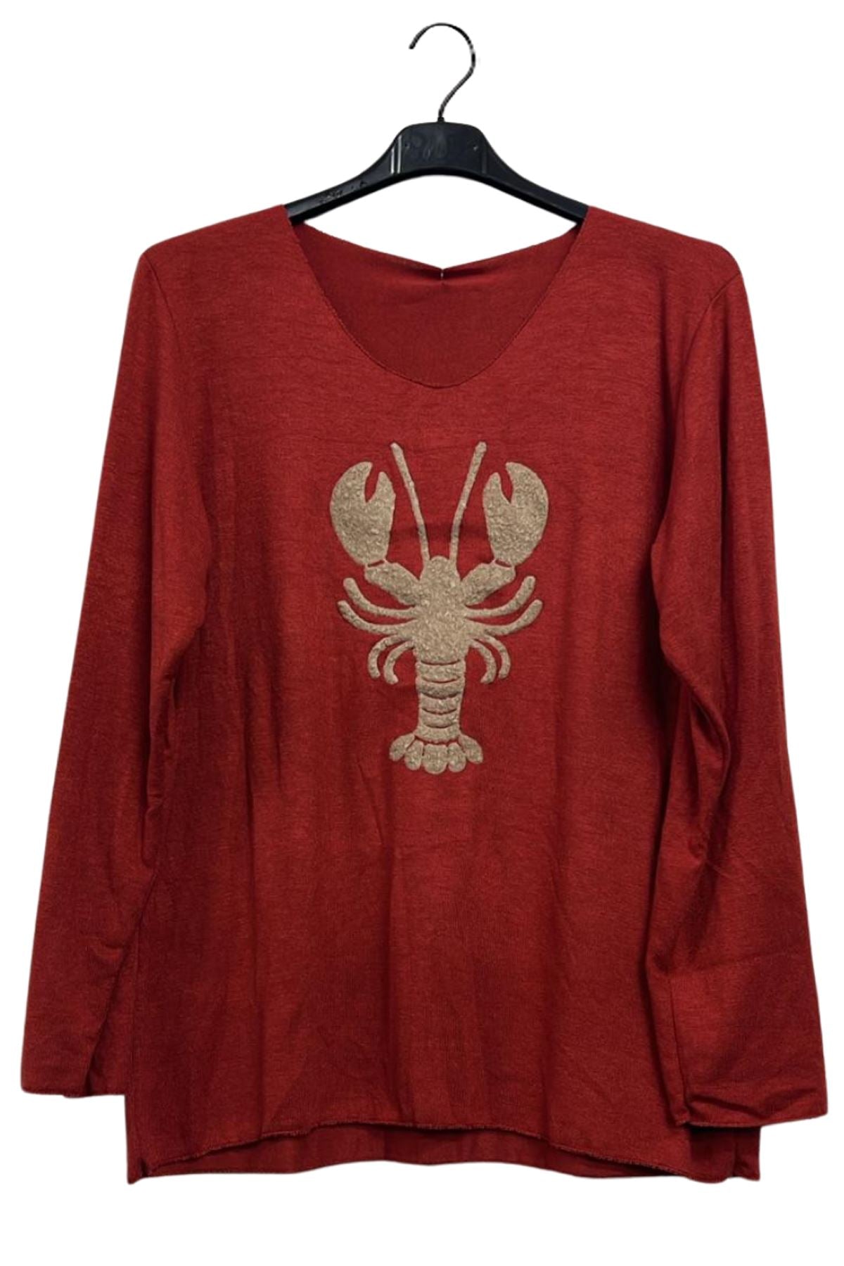 A Lobster Motif Soft Feel Tunic Top