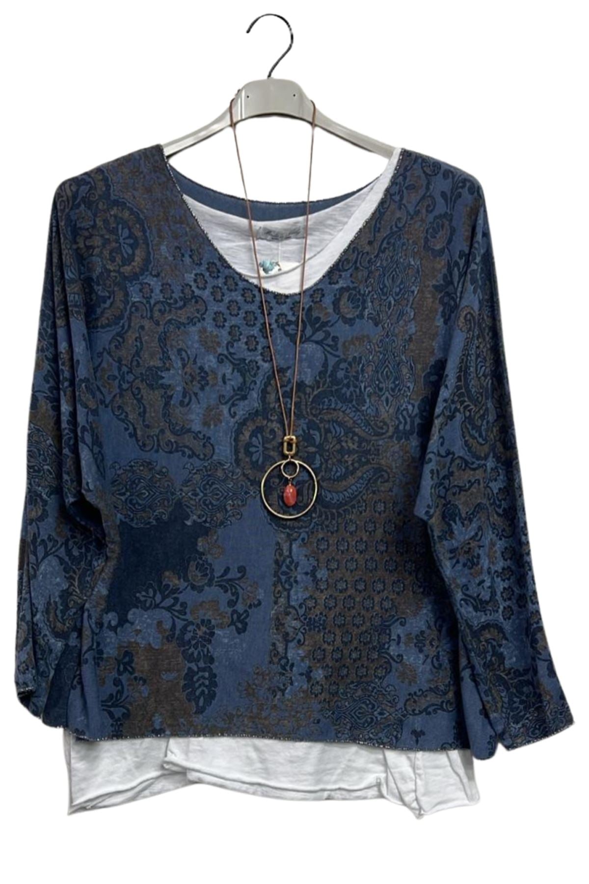 layered hem cotton blouse bulk