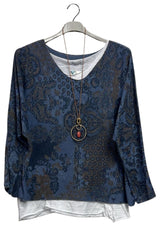 layered hem cotton blouse bulk