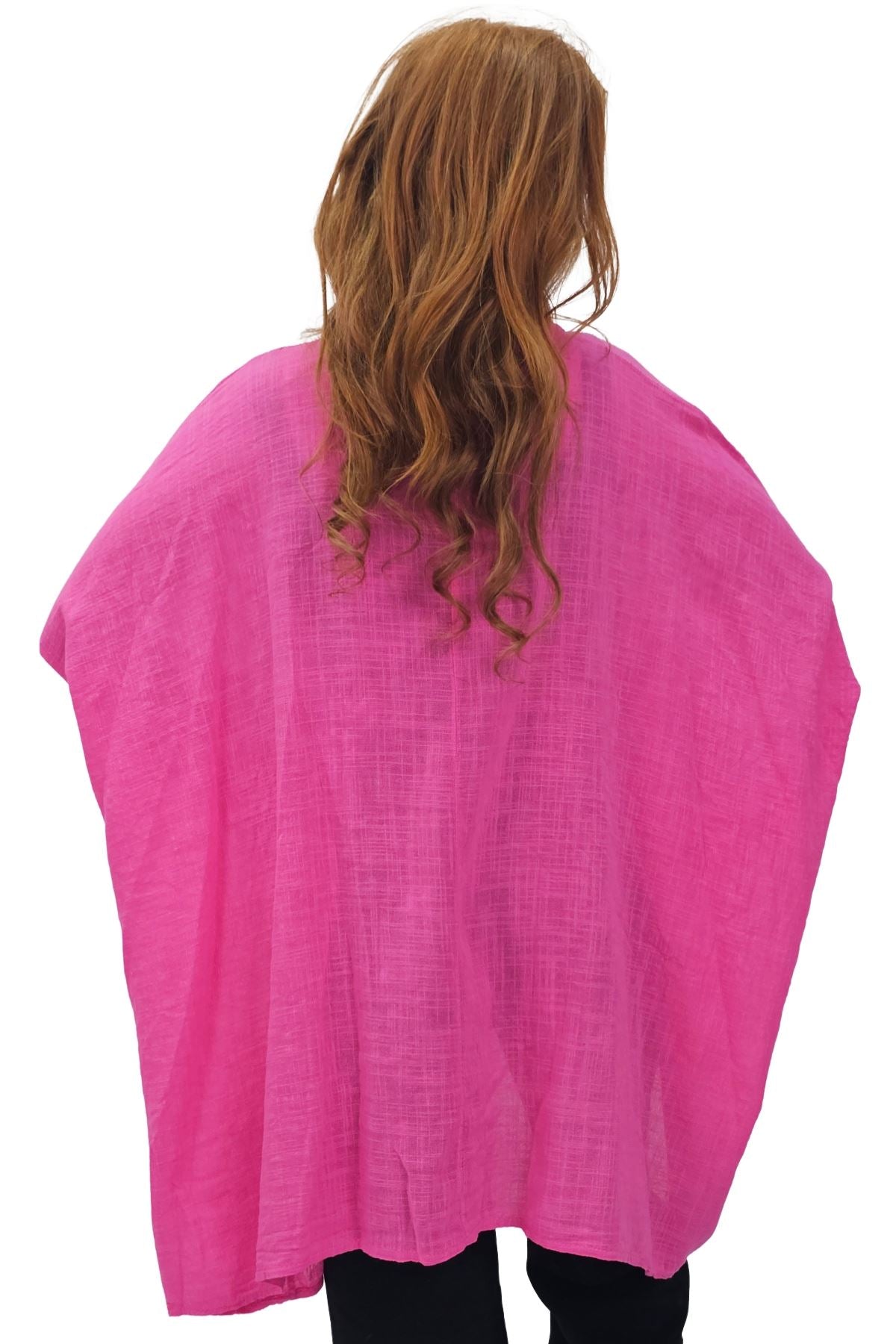 Plain Hanky Hem Oversized Cotton Top