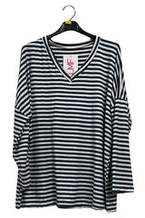 fashion stripe tunic top wholesale