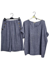 Plain High-Waisted Co-Ord Set