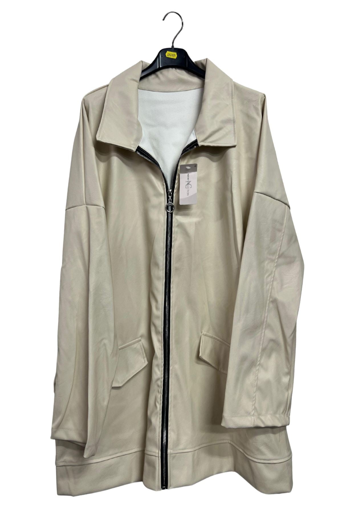 Plain Front Zip Closure Jacket