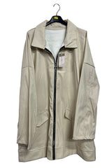 Plain Front Zip Closure Jacket