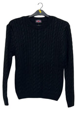 Cable Knit Textured Ribbed Cuffs Tunic Jumper