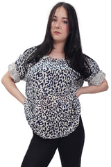 Leopard Print Tunic Cotton Dress