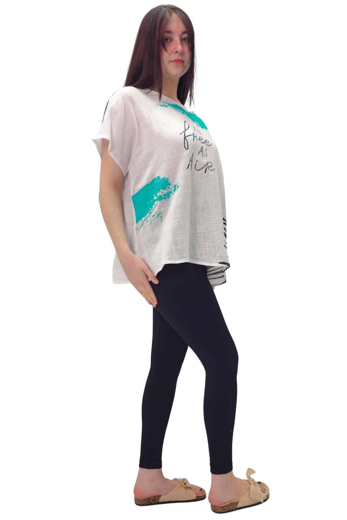 As Free As Air Print Cotton Top