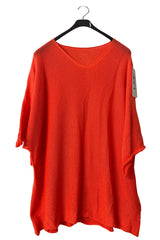 Plain Fine-Knit Texture Cotton Top