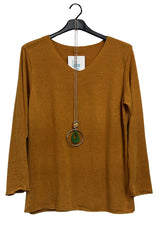 Plain Soft Knit Tunic Top