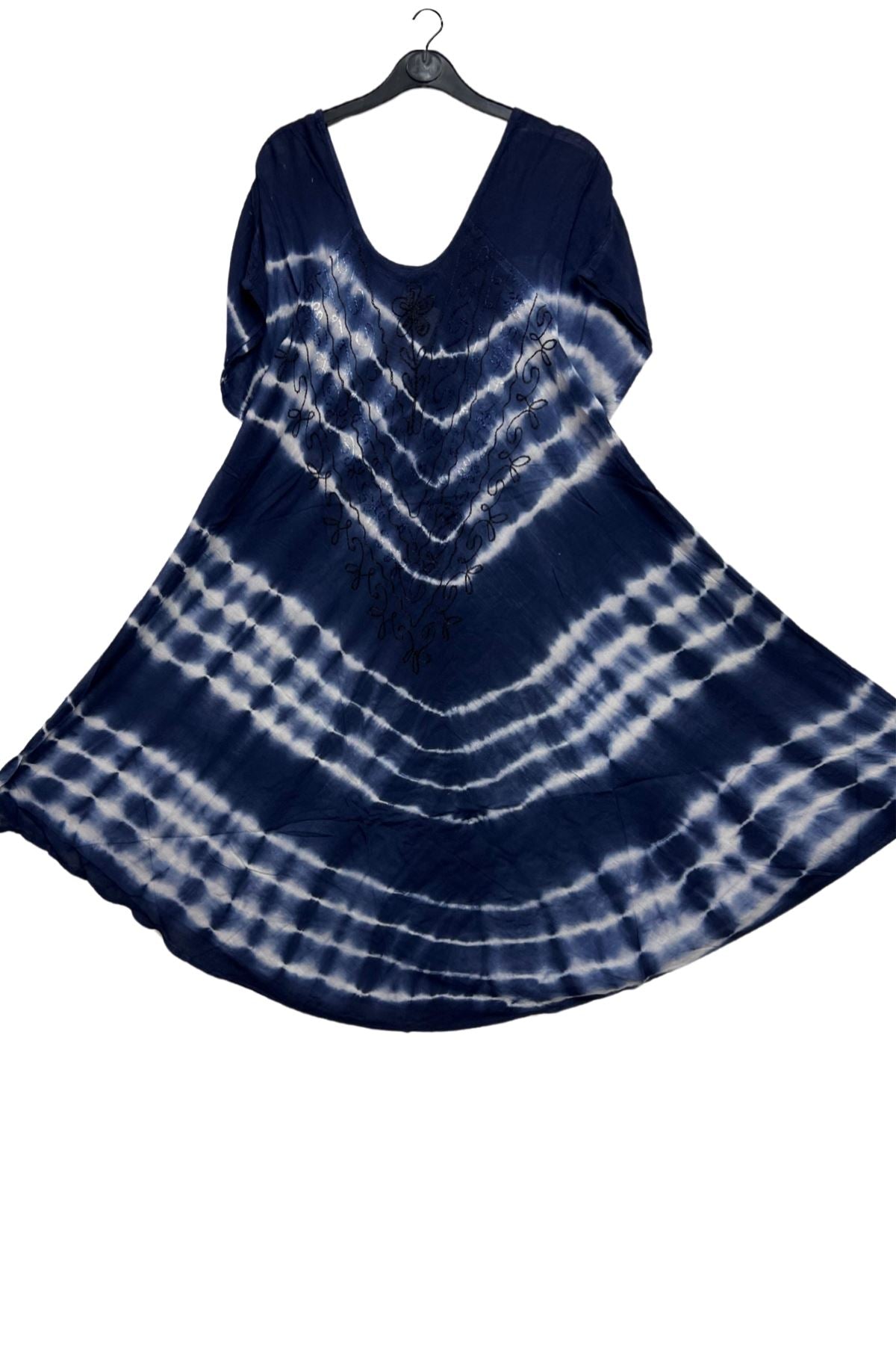 Tie Dye Pattern Umbrella Style Dress
