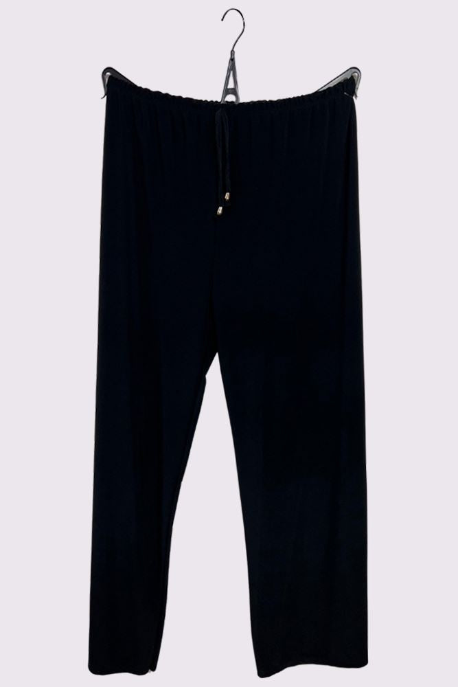Plain Drawstring Waistband Trousers