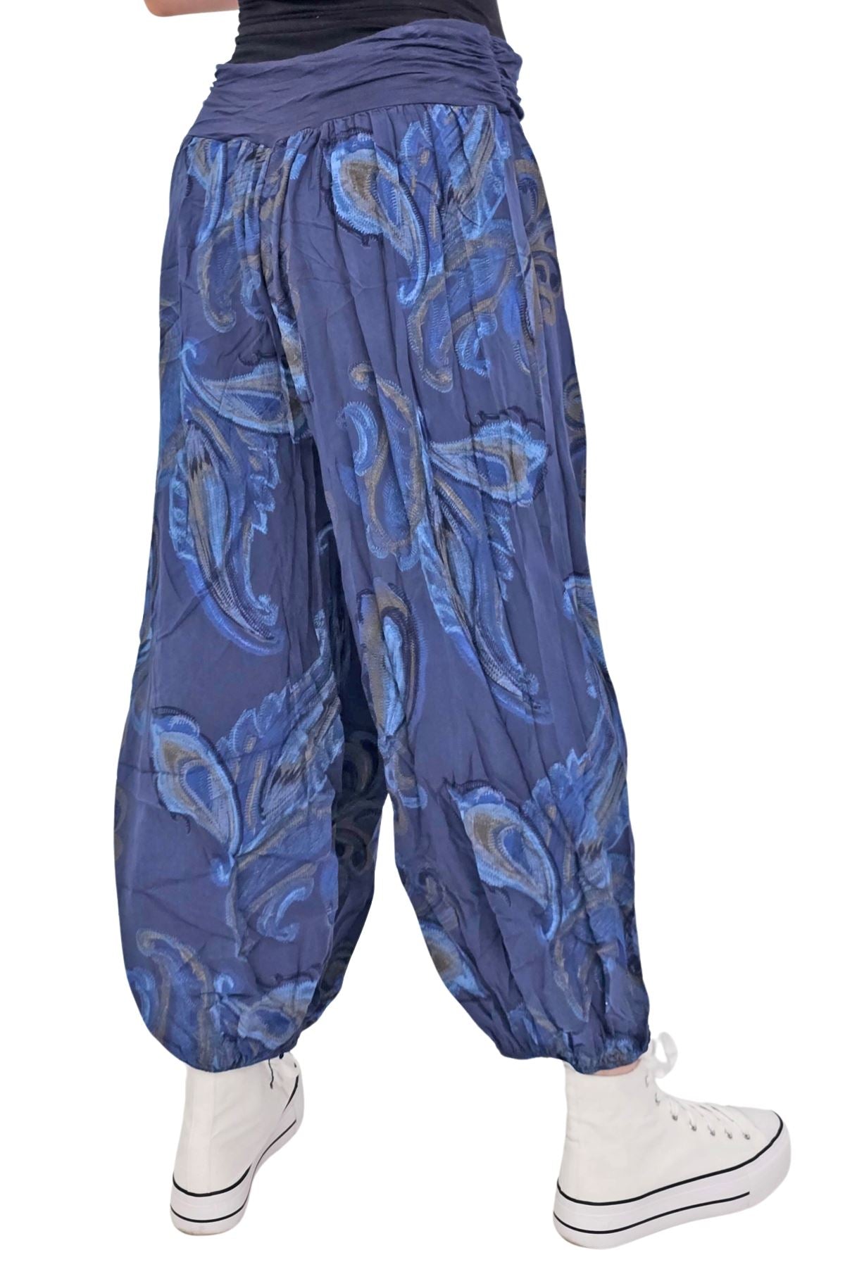 Baroque Paisley Print Baggy Harem Style Trousers