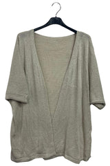 Plain Knitted Drape Cotton Cardigan