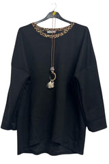 necklace high low tunic top