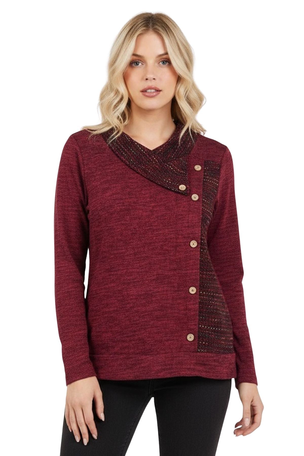 boutique heathered top