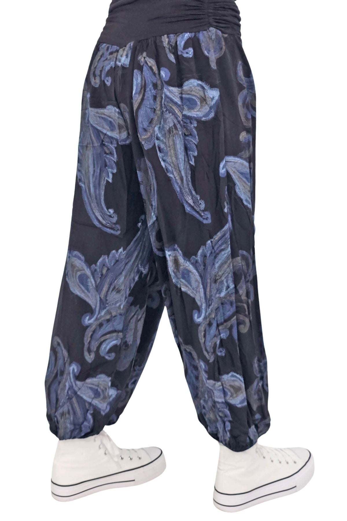 Baroque Paisley Print Baggy Harem Style Trousers