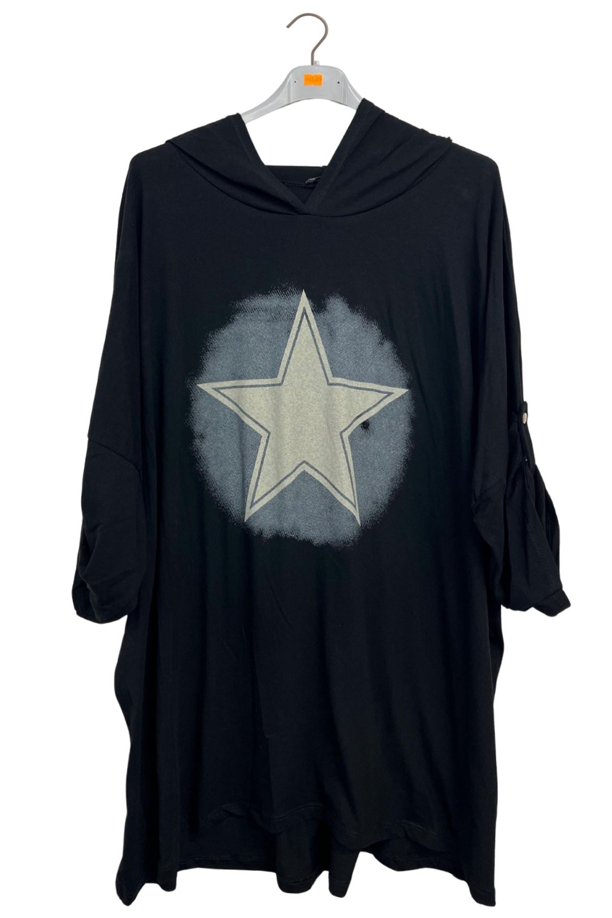 Star Print High Low Hem Top