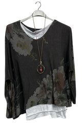layered hem cotton top bulk