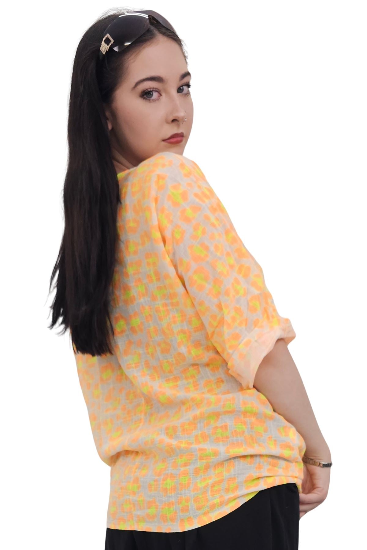 Leopard Print Tunic Cotton Top