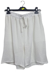 Plain Drawstring Waistband Pockets Shorts