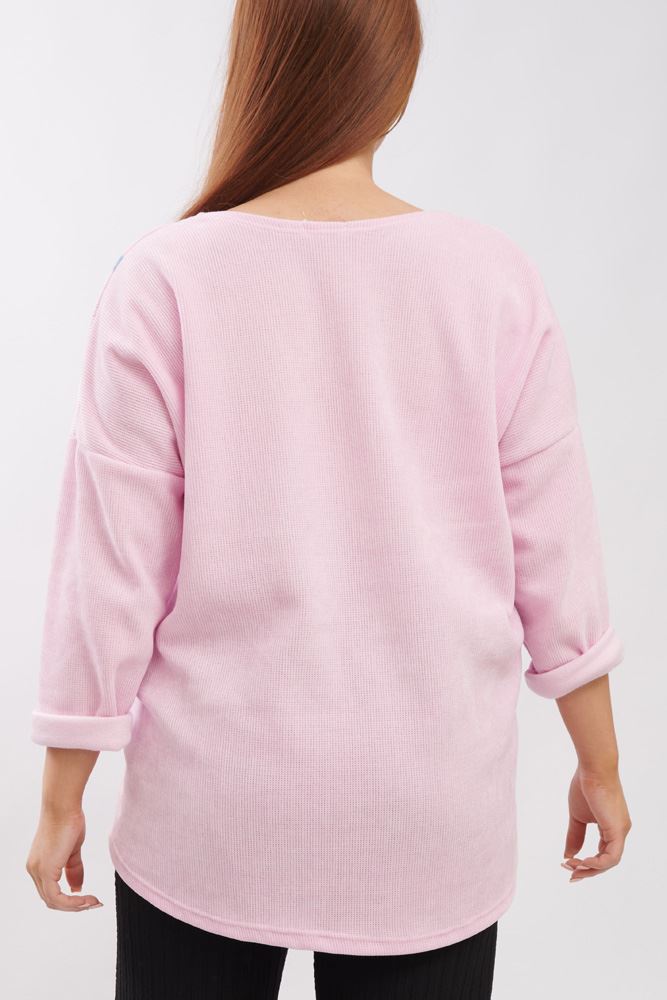 Tie Dye Heart Print Top