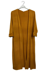 Plain Open Front Longline Cardigan