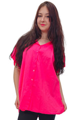 Plain Button-Down Front Cotton Shirt