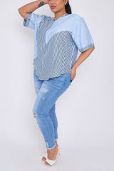 Stripe Cotton Tunic Top