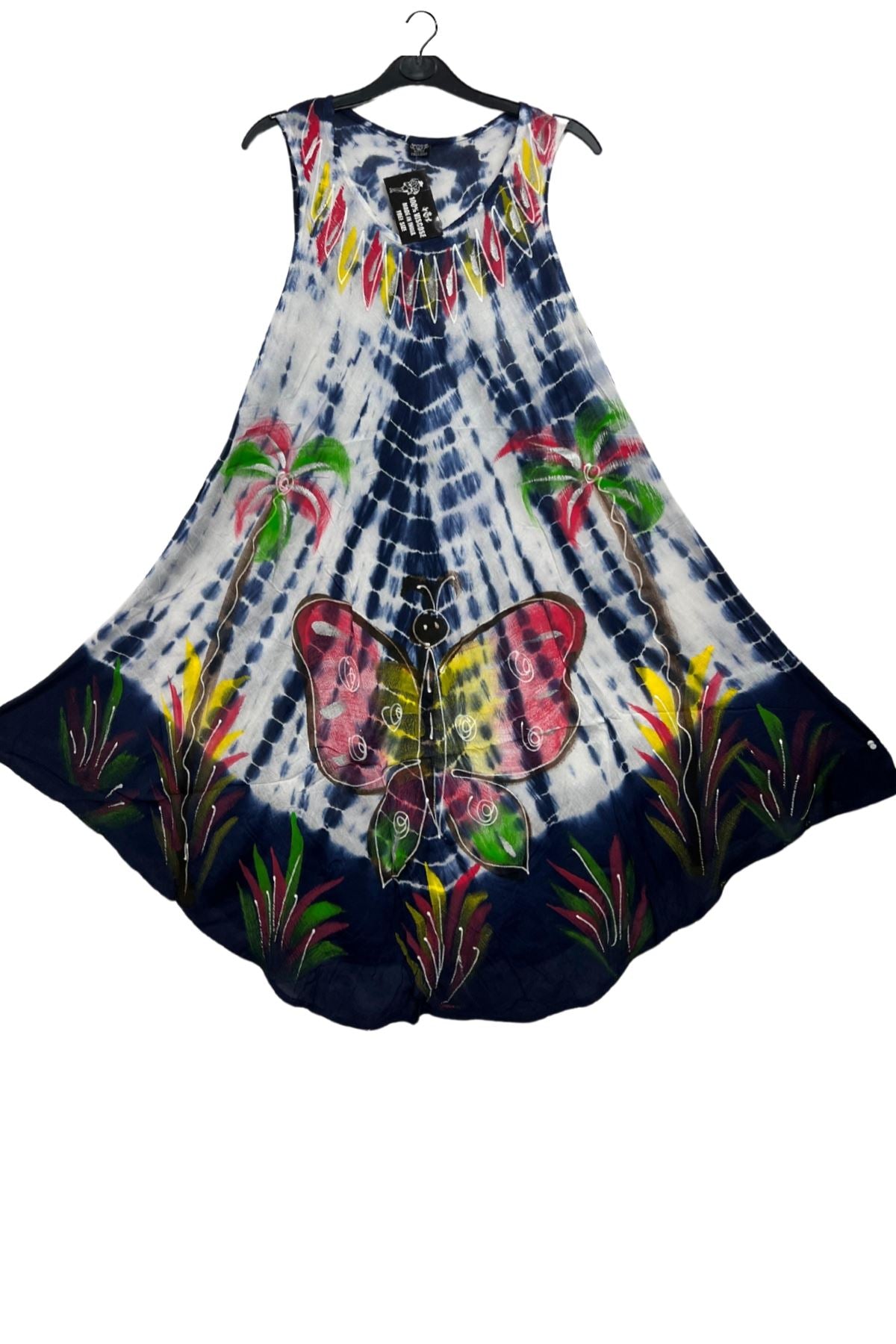Tie Dye Butterfly Pattern Umbrella Style Dress