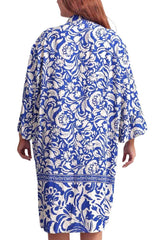 Floral Button-Up Tiered Dress
