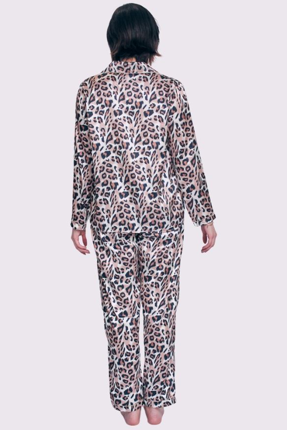 Leopard Print Button-up Elasticated Waistband Co-Ord Set