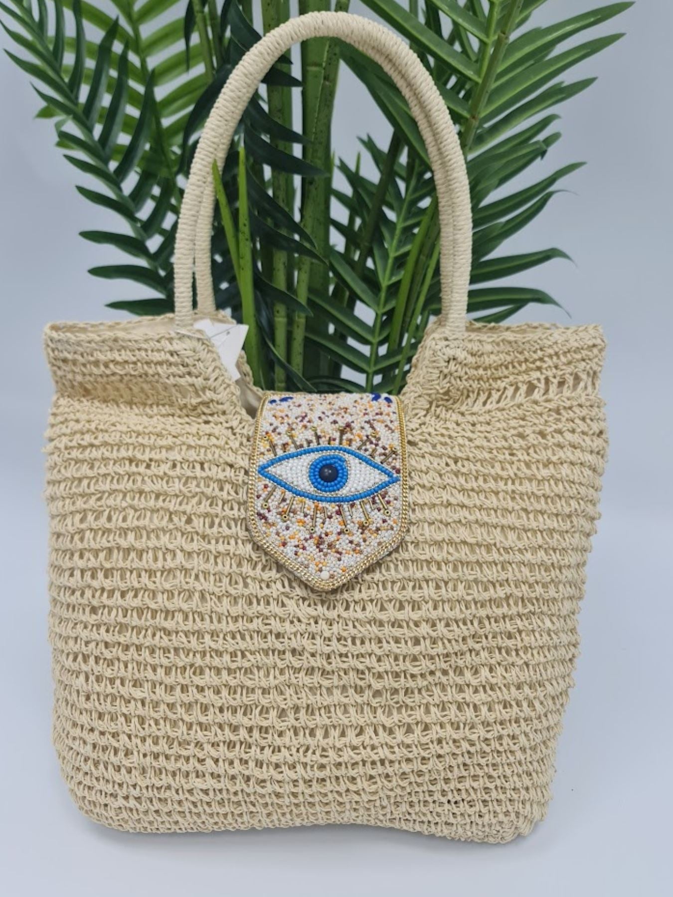 Crochet Pattern Eye Detail Two Handle Shoulder Bag