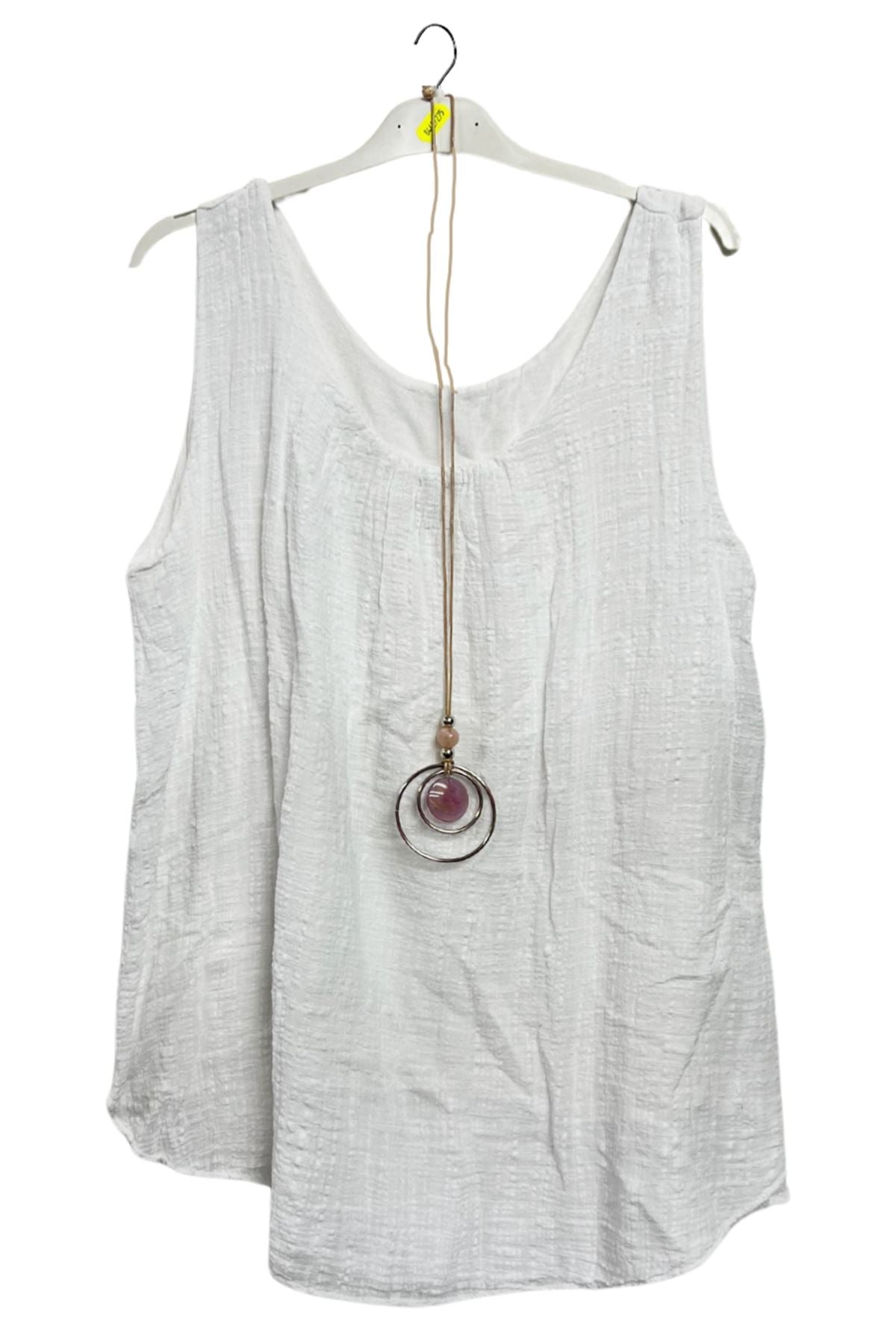 Plain Asymmetrical Hem Cotton Top