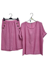 Plain High-Waisted Co-Ord Set