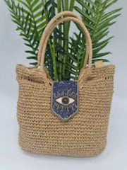Crochet Pattern Eye Detail Two Handle Shoulder Bag