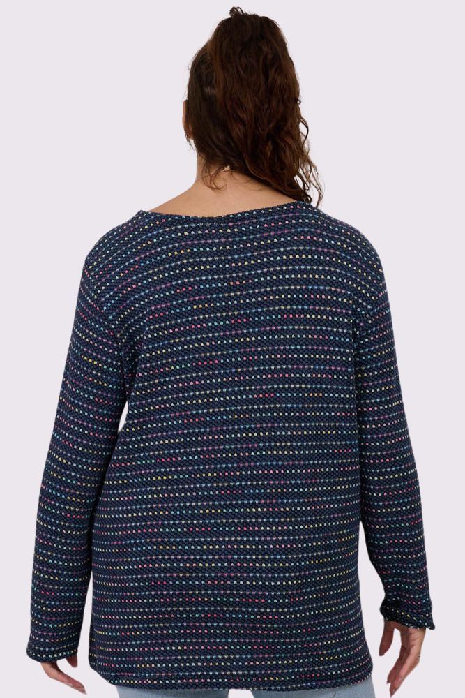 Multicoloured Horizontal Stripes Tunic Top