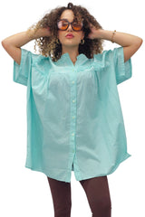 Plain Intricate Floral Embroidery Cotton Shirt