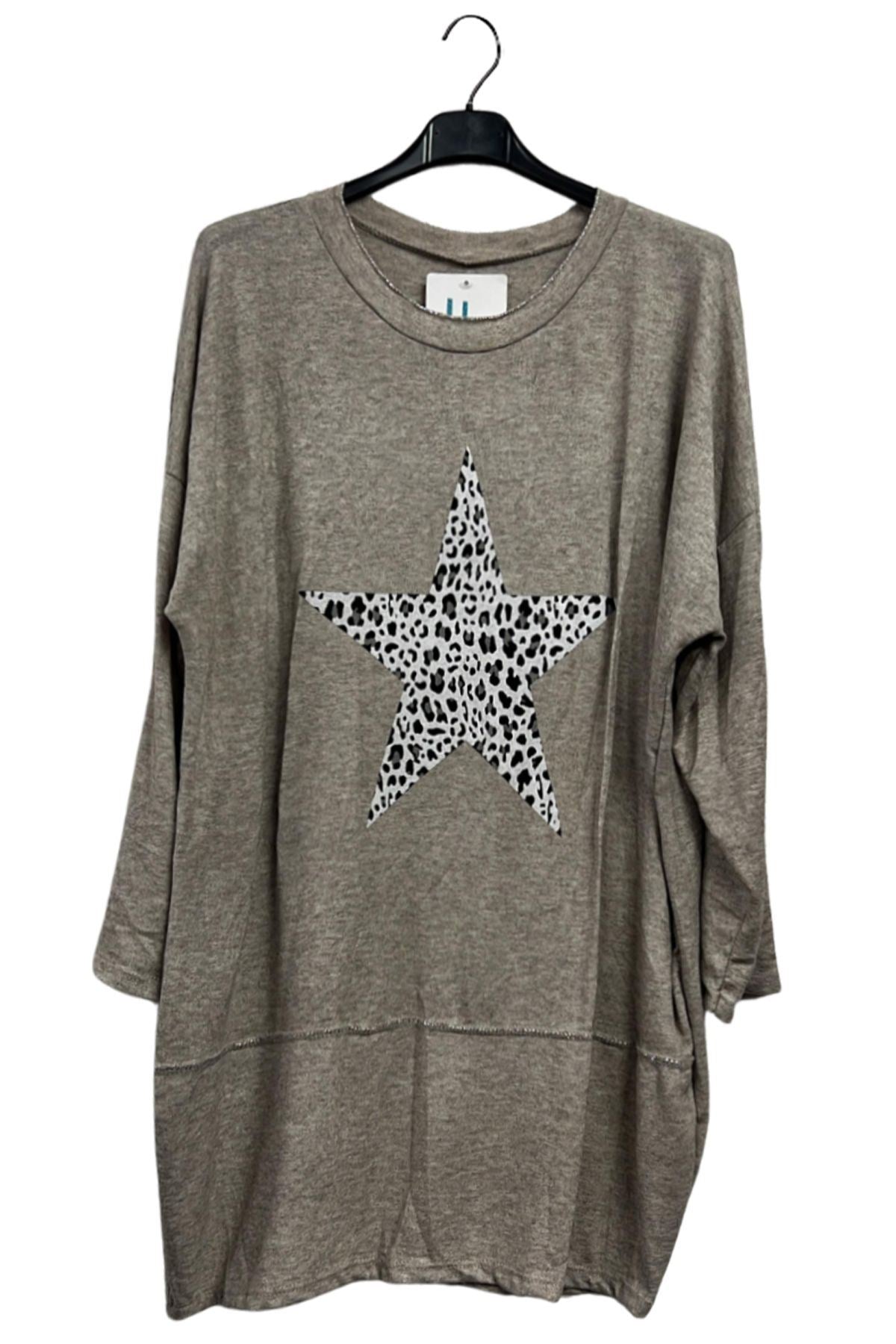 bulk buy leopard print star graphic top