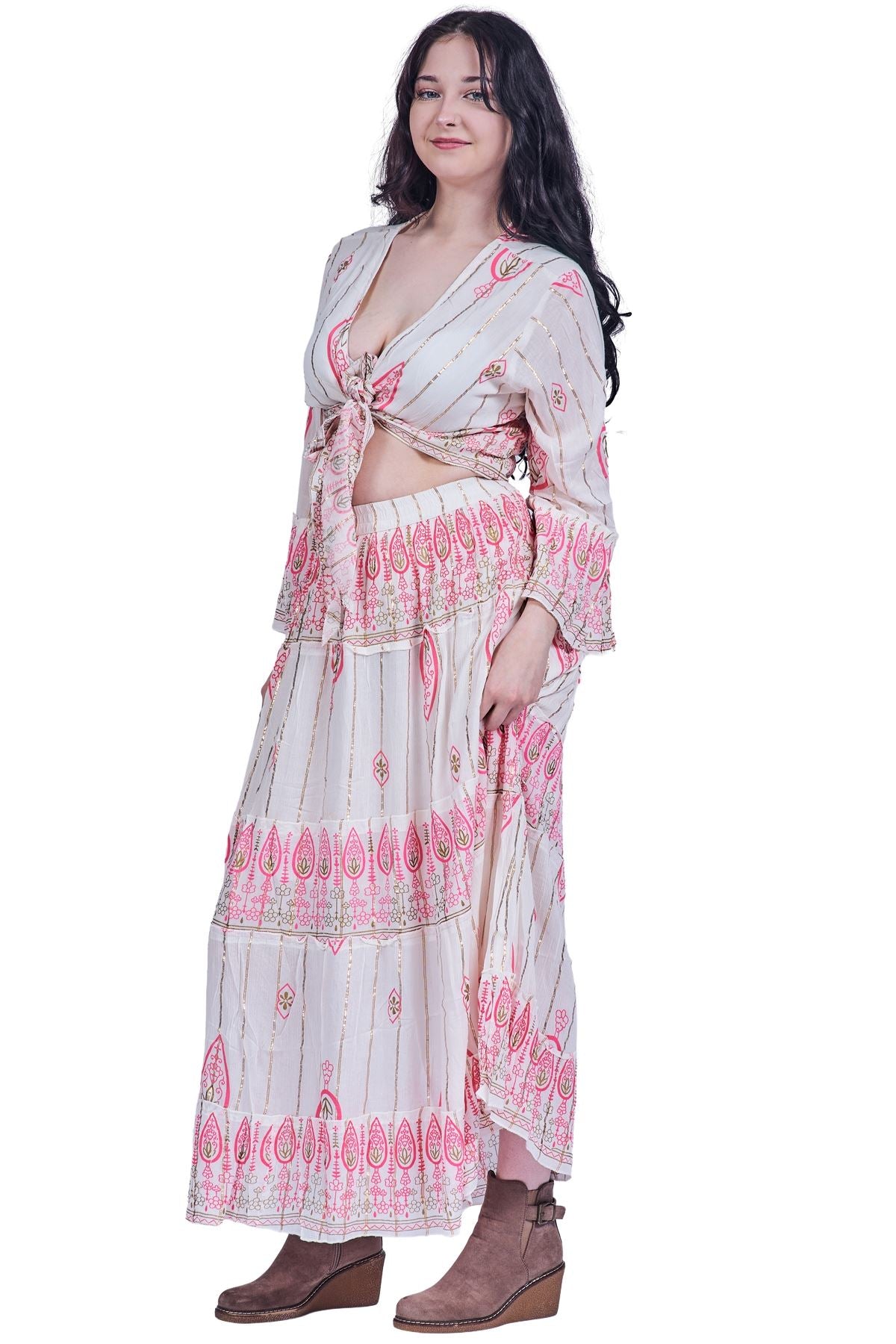 Vintage Print Bohemian Style Co-Ord Set