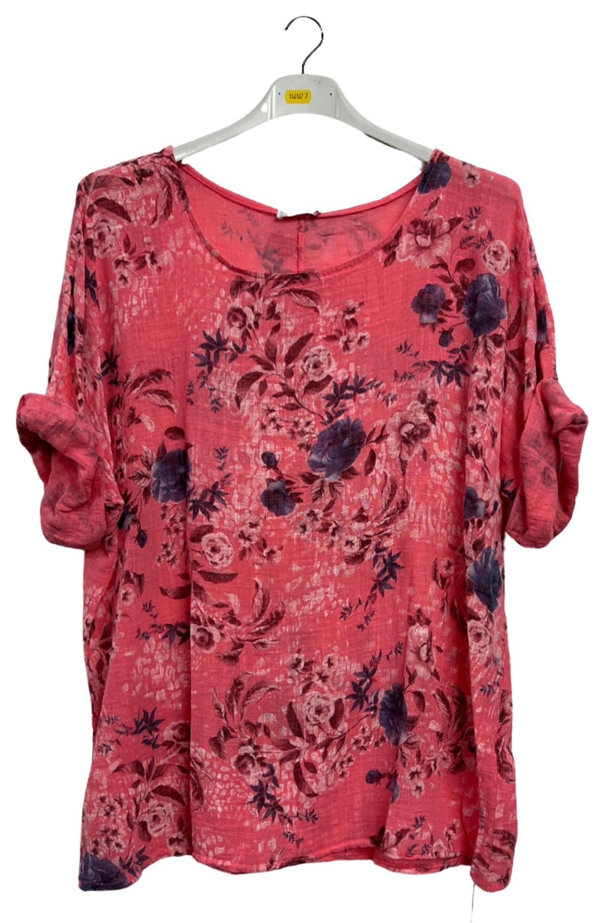 Floral Print Tunic Cotton Top