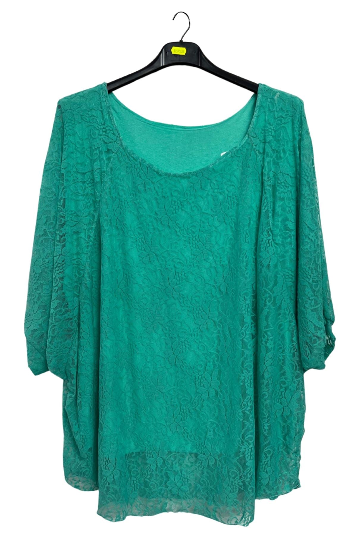 Floral Lace Overlay Pattern Layered Design Top