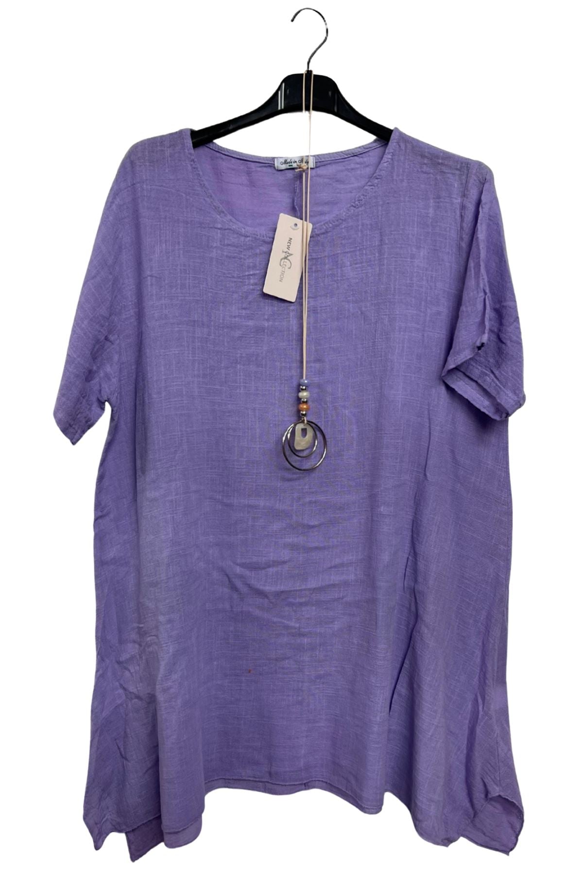 Plain Asymmetrical Oversized Cotton Top