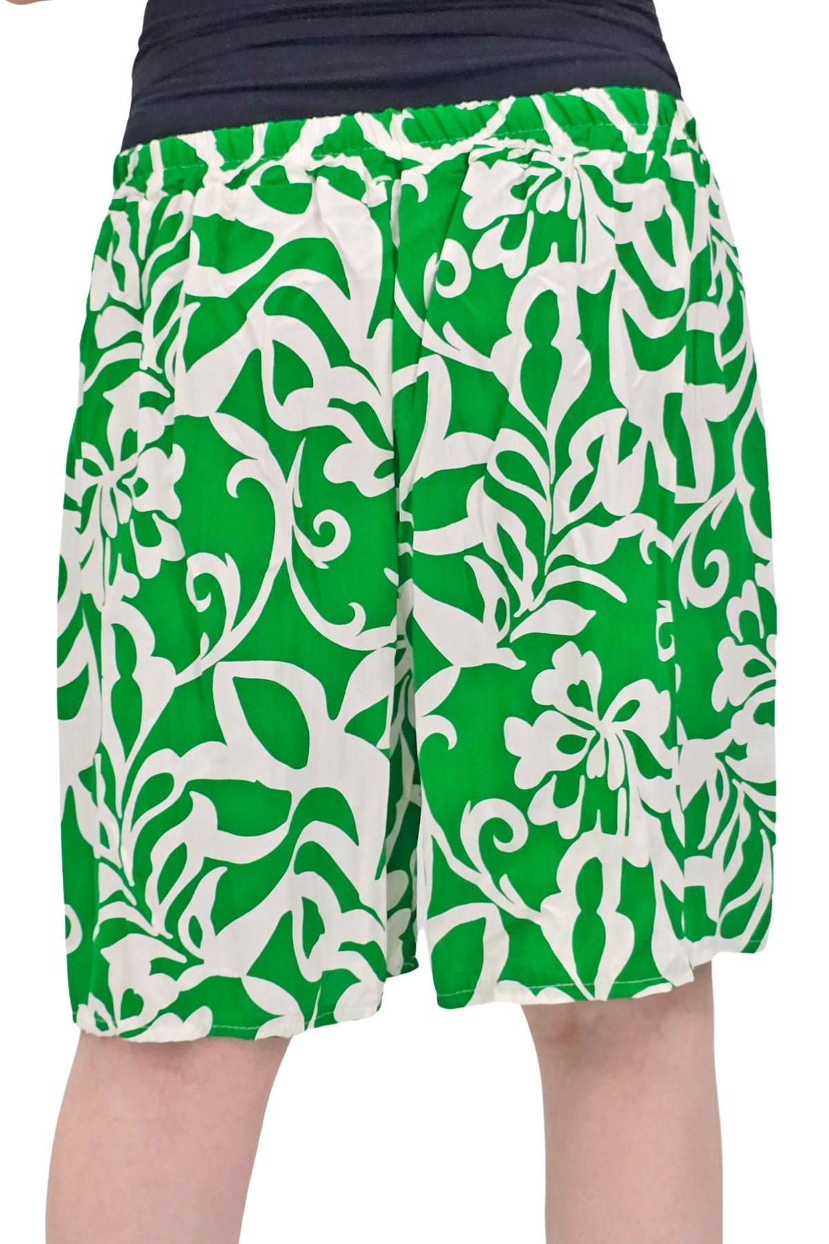 Bold Tropical Print High-Waisted Shorts