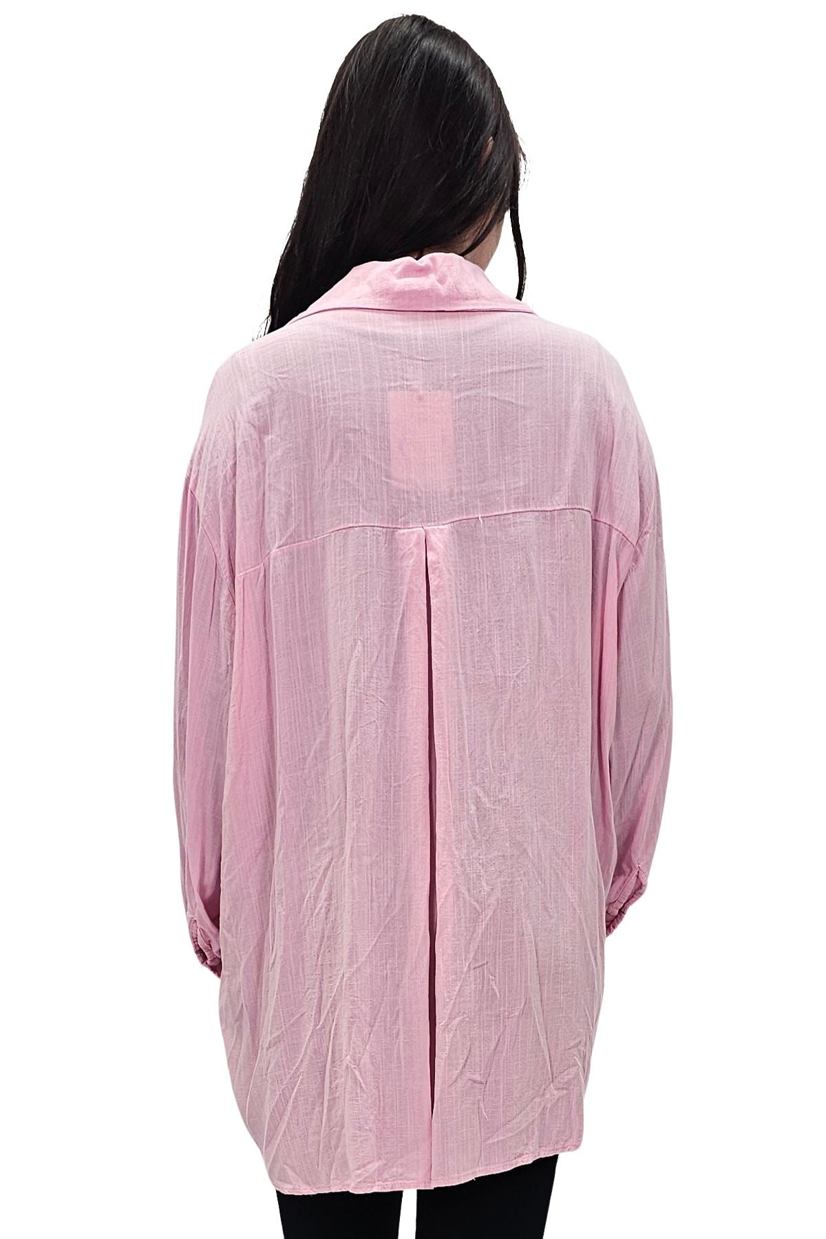 Plain Button-Down Front Shirt