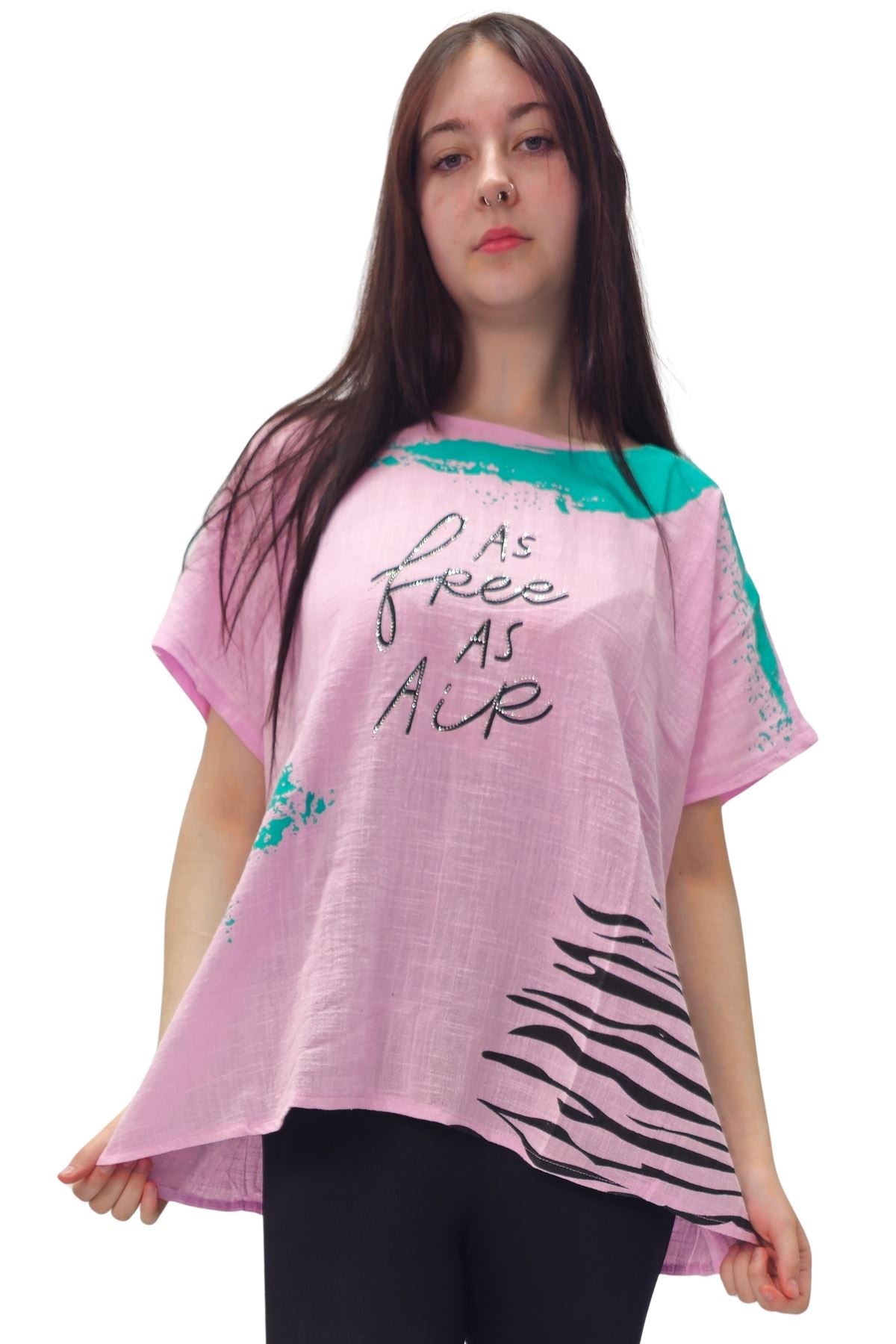 As Free As Air Print Cotton Top