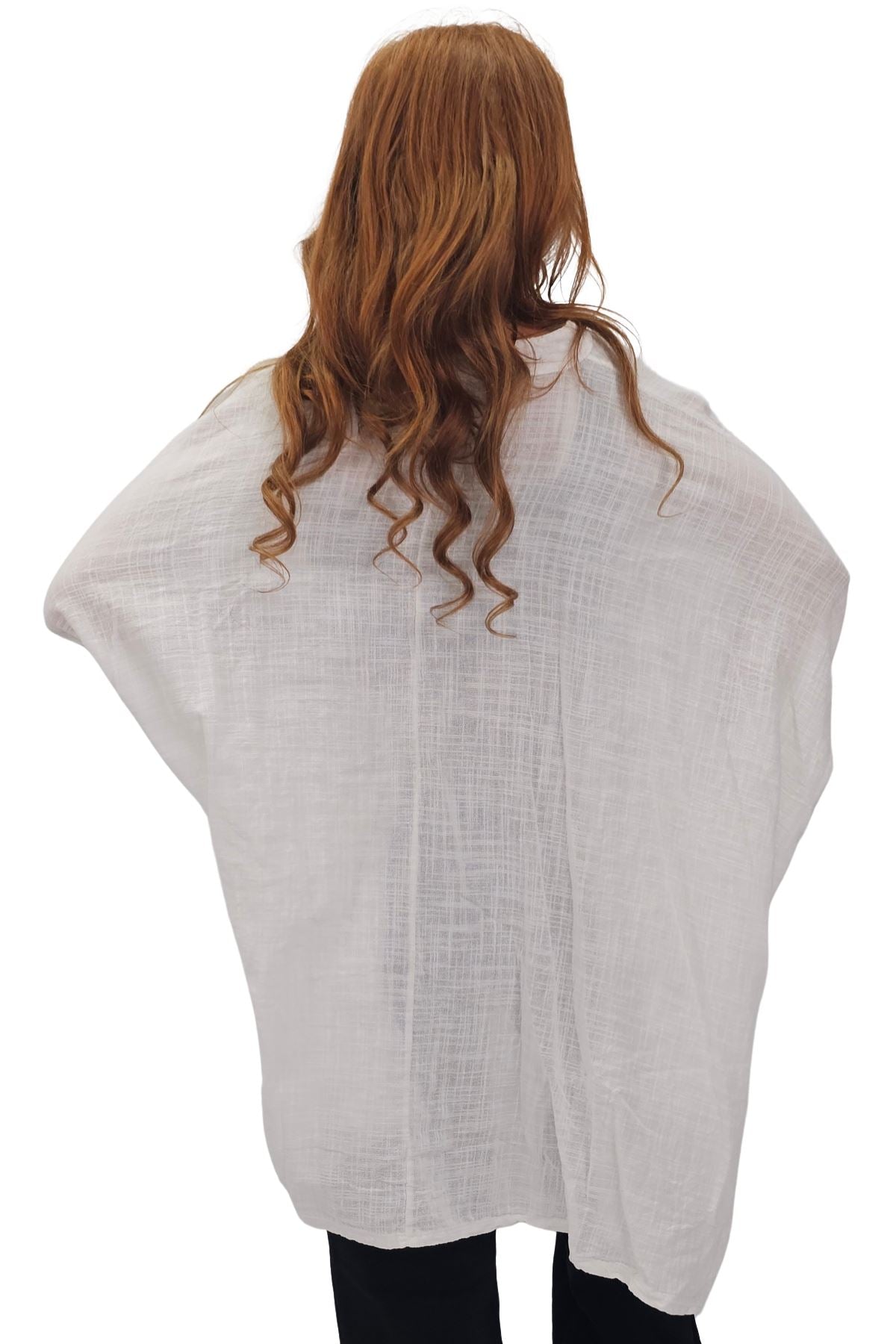 Plain Hanky Hem Oversized Cotton Top