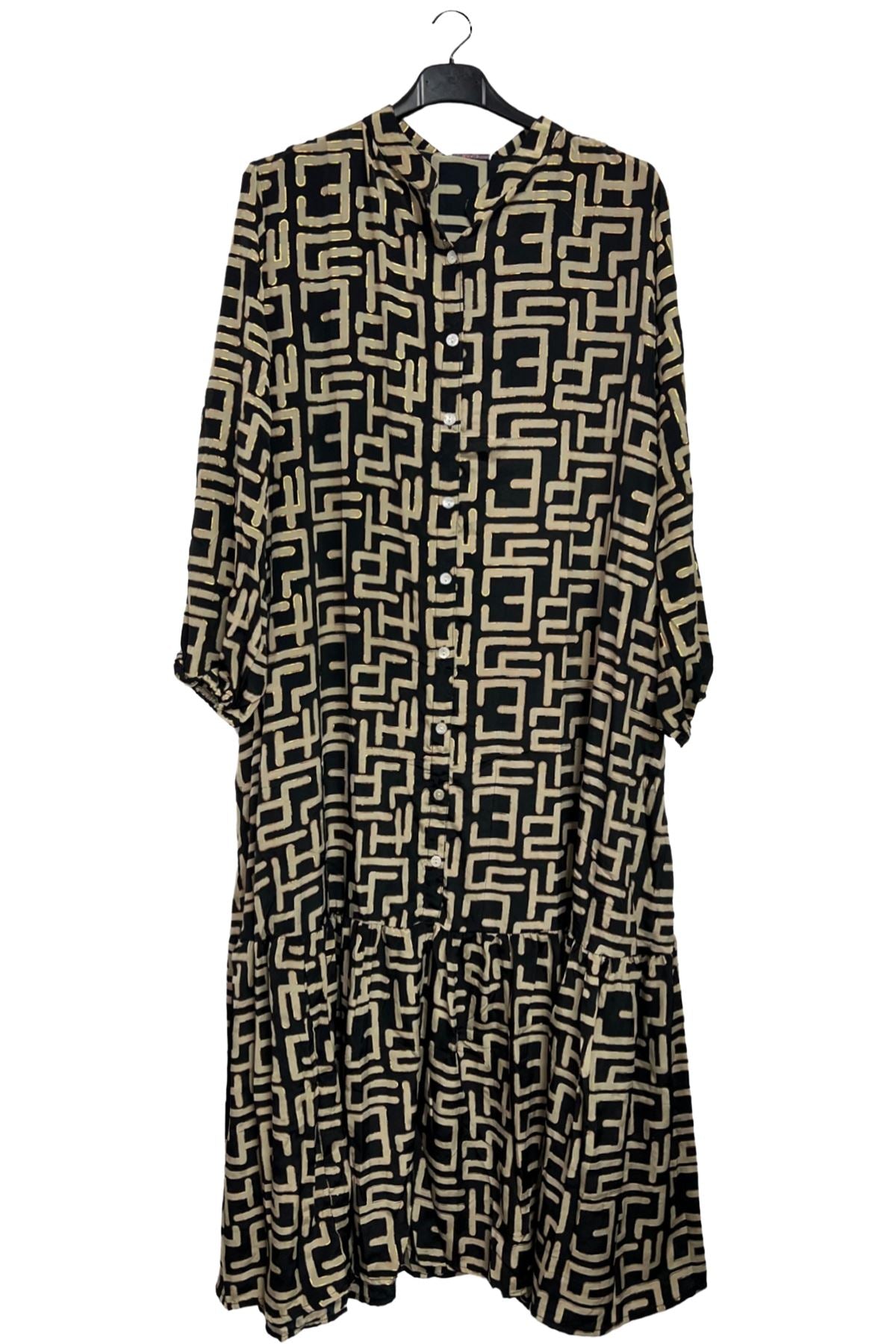 Multicoloured Wave Like Floral Print Dress