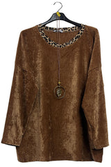 Plain Dropped Shoulders Tunic Top