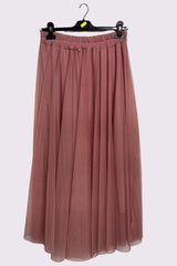 Plain Pleated Elasticated Waistband Skirt